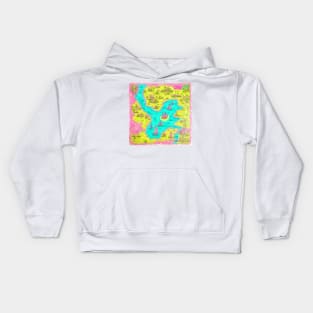 Hand -drawn old treasure map Kids Hoodie